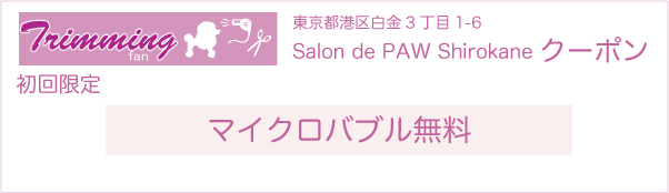 Salon de PAW Shirokaneのクーポン